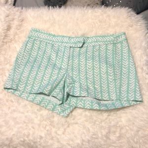 JCREW shorts mint chevron size 0